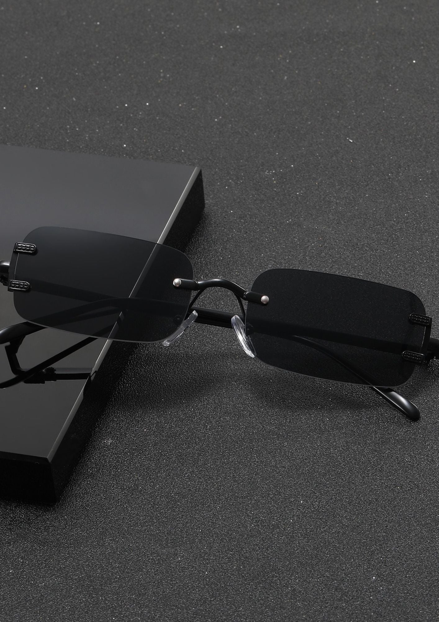 Lentes vintage - Negro - Rectangular
