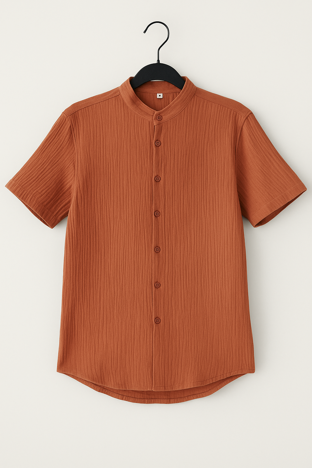 camisa sapiens bordo relaxed Cuello Mao