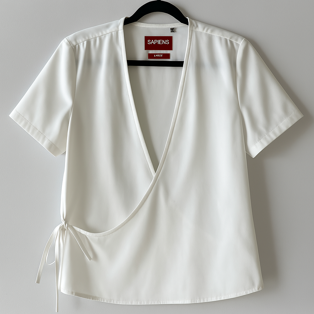 Camisa Sapiens Slim Cuello V Blanca