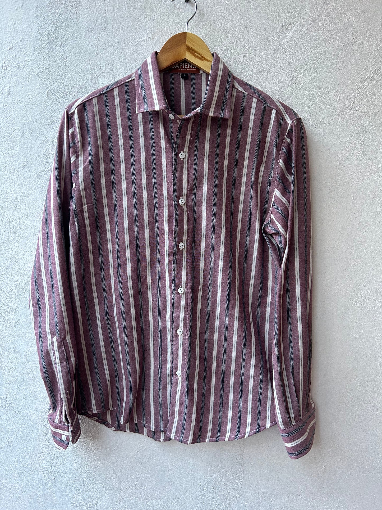 Camisa Sapiens bordo Mangas largas lineal