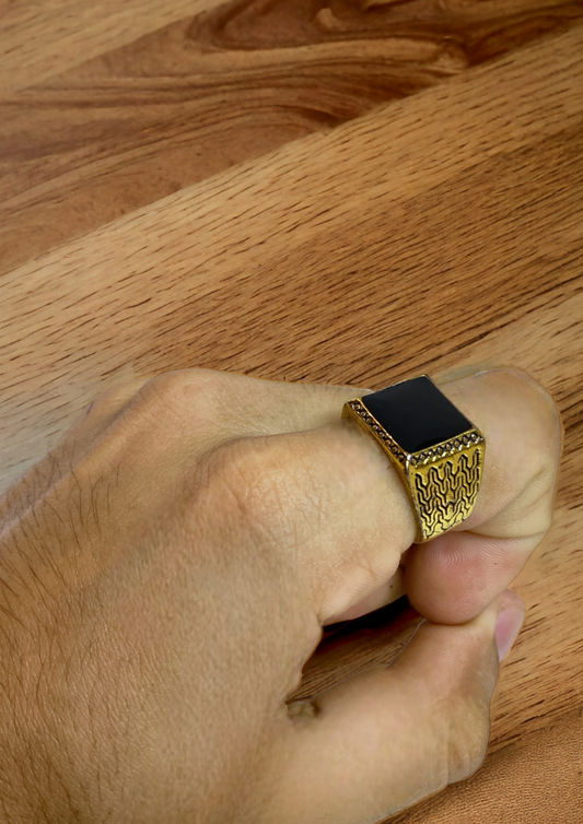Anillos con gema - Dorado