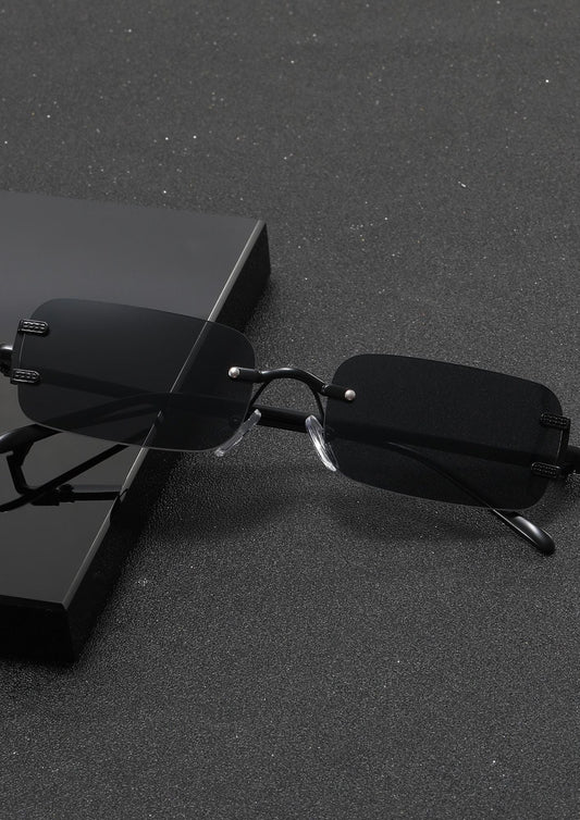 Lentes vintage - Negro - Rectangular