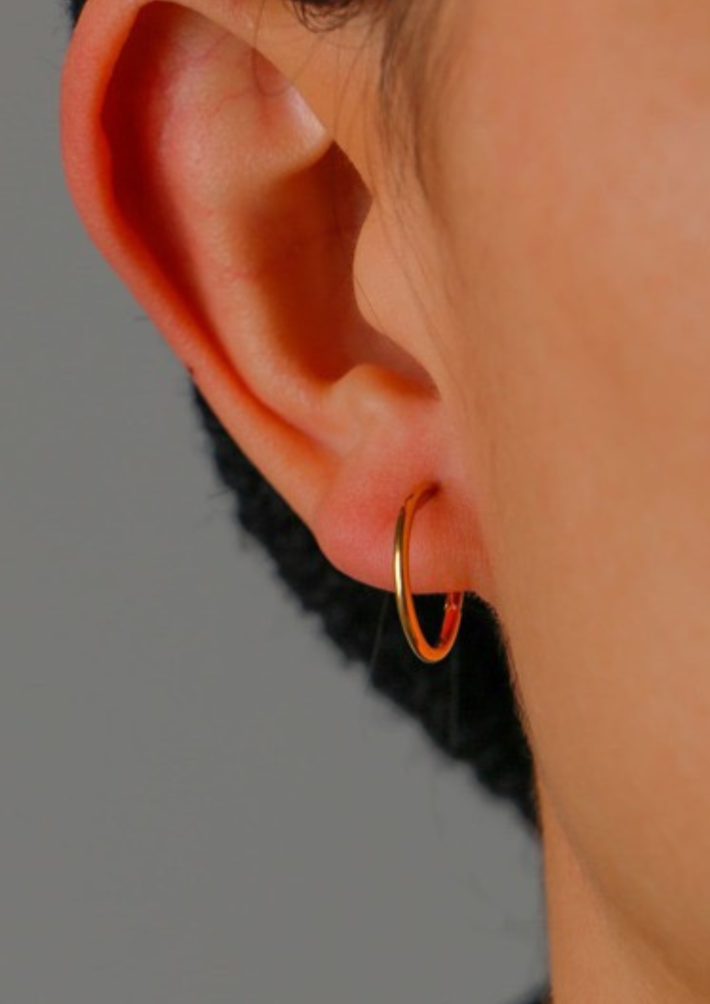 Par de aros de 1mm, minimalista