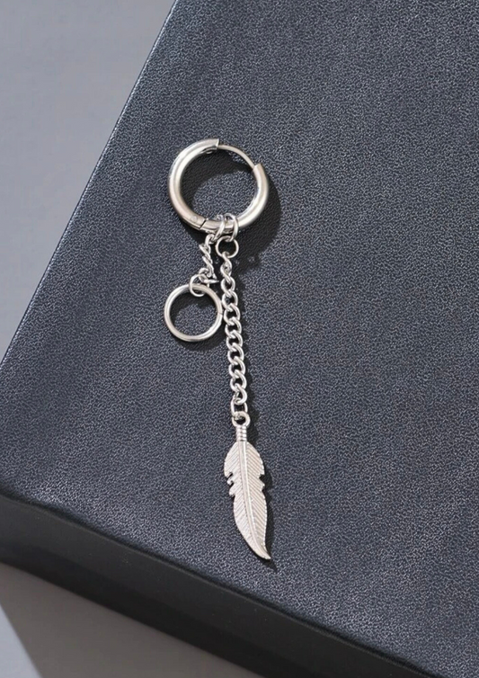 Aro colgante de cadenas y pluma (Por unidad)