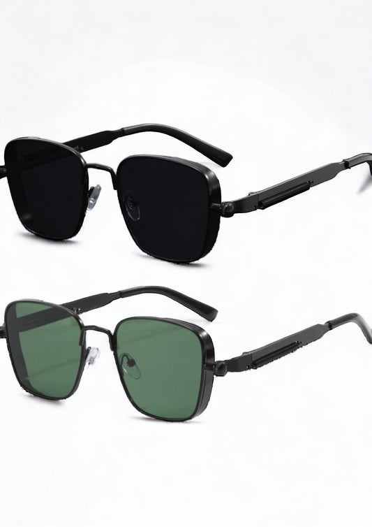 Lentes de sol retro negro