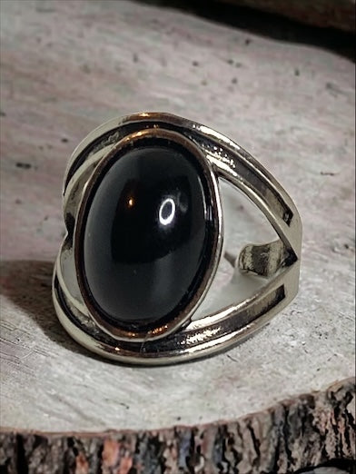 Anillo con gema - Plateado