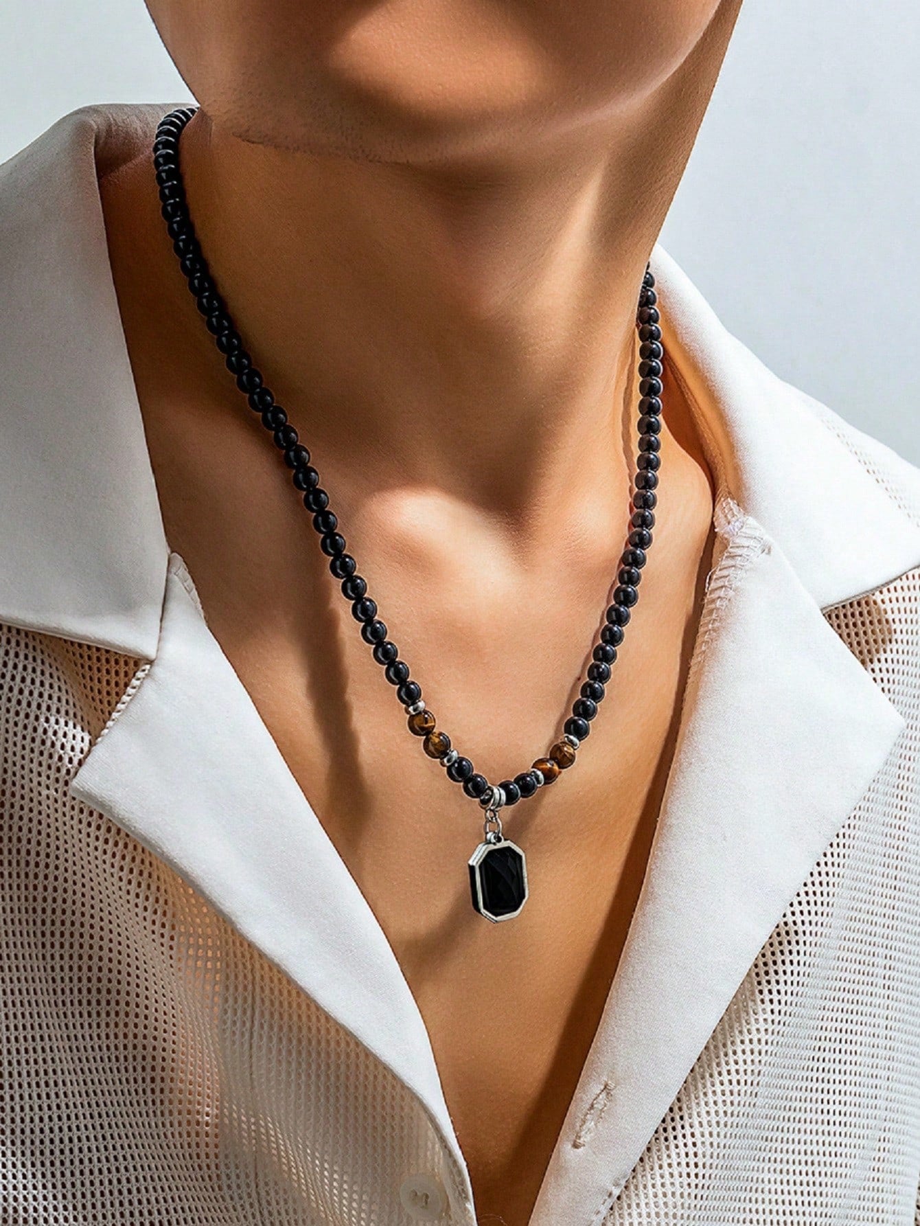 Collar de piedra ojo de tigre