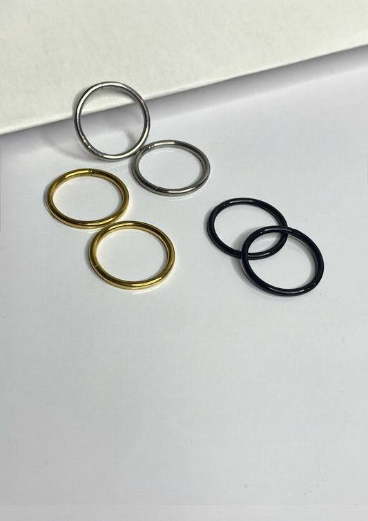 Par de aros de 1mm, minimalista