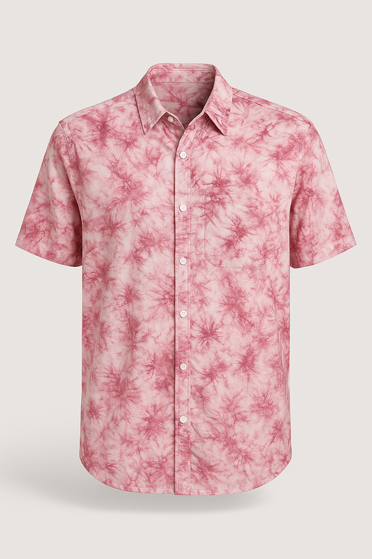 Camisa sapiens Rosa abstracto relaxed