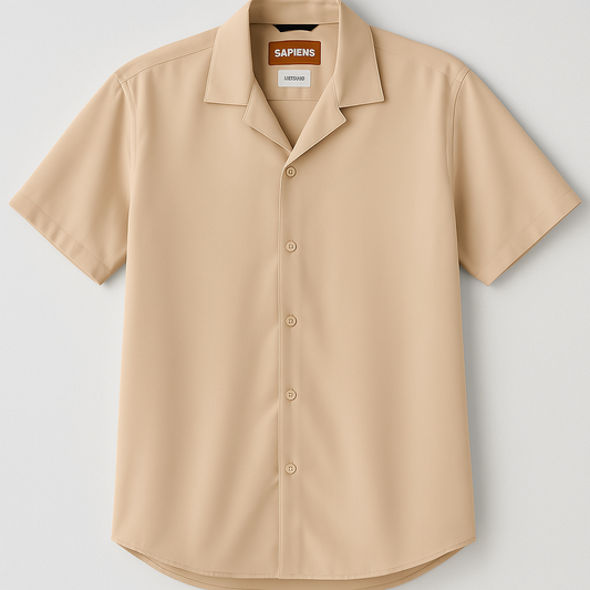 Camisa Sapiens Guayabera Crema
