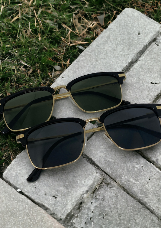 Lentes de sol minimalista - Verde - Negro