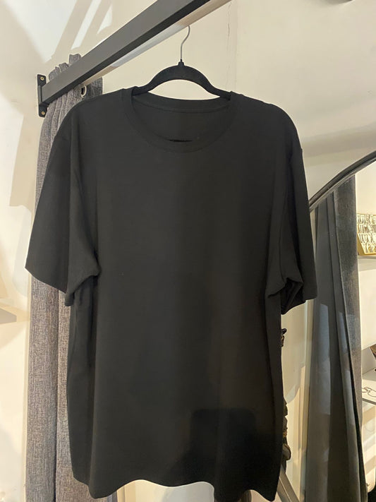 Remera basica negra algodon pima