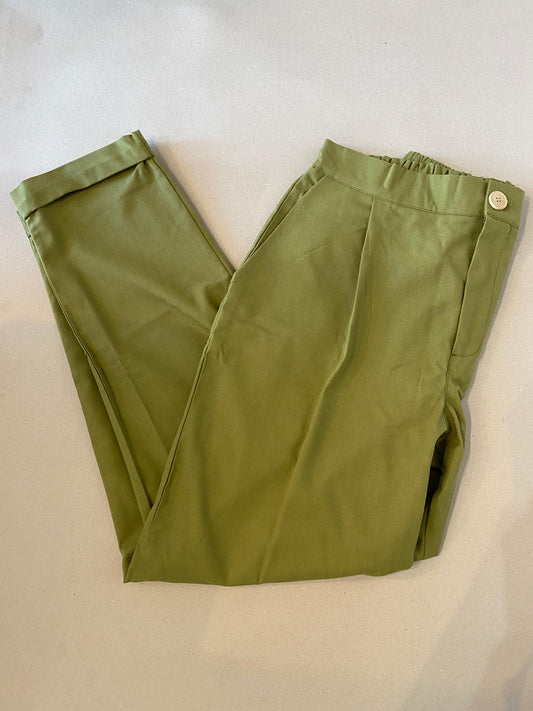 Pantalon de lino verde Niccolo